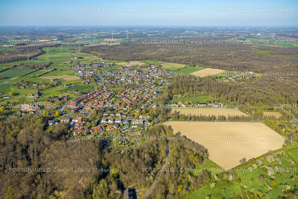 Selm250404480 | Luftbild, Wohngebiet Ortsansicht Cappenberg, Selm, Münsterland, Nordrhein-Westfalen, Deutschland