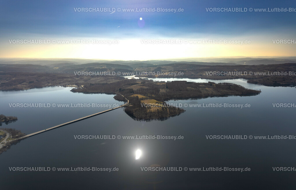 Moehnesee220301561 | Luftbild, Friedwald, Waldfriedhof, Halbinsel im Möhnesee, Waldsterben, Rodungen,   Delecke, Möhnesee, Sauerland, Nordrhein-Westfalen, Deutschland