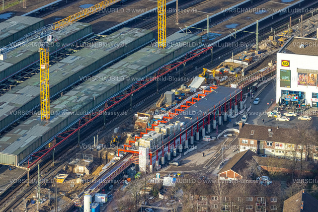 Duisburg230100588 | Luftbild, Duisburg Hbf, Baustelle Osteingang, Neudorf-Nord, Duisburg, Ruhrgebiet, Nordrhein-Westfalen, Deutschland