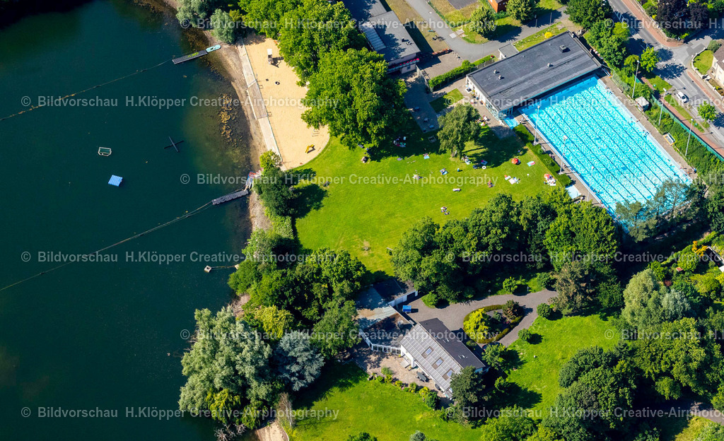 Luftbild Duisburg-Rheinhausen-4399 | Luftbild Uferbereiche am Freibad in Friemersheim im Bundesland Nordrhein-Westfalen, Deutschland - Realisiert mit Pictrs.com