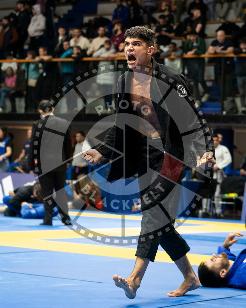 20240123PBB01197 | Fighters compete during the second day of the IBJJF European Championship in Paris, France, on January 23, 2024.