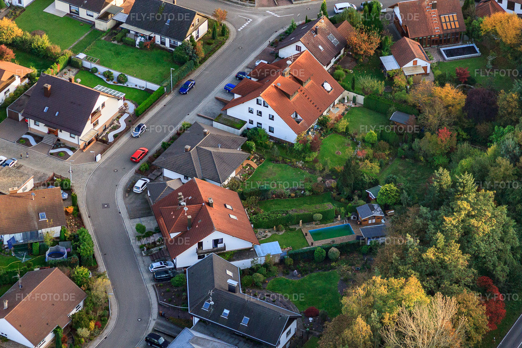 Luftbild: Südring x Pfarrer-Löser-Straße in Rülzheim im Bundesland Rheinland-Pfalz in Deutschland. Foto: IMG_60298.jpg vom 22.10.2013 durch Werner Riehm/FLY-FOTO.de
