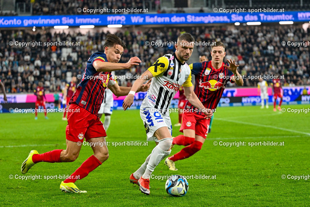 AUT, Admiral Bundesliga, LASK Linz vs FC Red Bull Salzburg | 12.04.2024, Raiffeisen Arena Linz, AUT, Admiral Bundesliga, LASK Linz vs FC Red Bull Salzburg, im Bild Valon Berisha (Lask) vs Amar Dedic (RBS), Luka Sucic (RBS)


// Admiral Bundesliga Match between LASK Linz and FC Red Bull Salzburg in Linz, Austria on 2024/04/12
