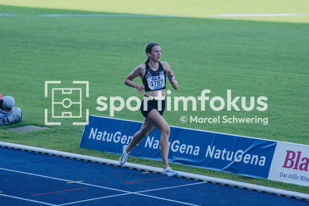 Deutsche Meisterschaften U20 / U16 2026 | Emma Müller, SSV Ulm 1846, 1787, 1500-Meter-Lauf, Deutsche Meisterschaften der U20 &amp; U16 2026, Lohrheidestadion Bochum-Wattenscheid, 10.07.2026. Foto: Marcel Schwering / sportimfokus - Realisiert mit Pictrs.com