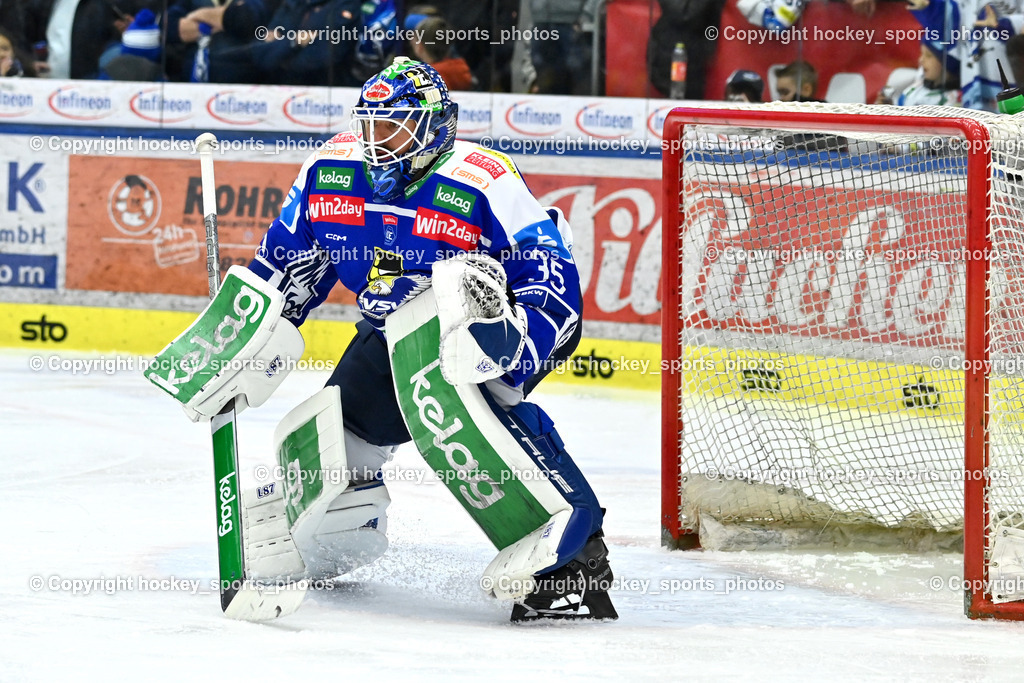 EC IDM WÄRMEPUMPEN VSV vs. Vienna Capitals | #35 Joe Cannata EC VSV, EC IDM WÄRMEPUMPEN VSV vs. Vienna Capitals, EC IDM WÄRMEPUMPEN VSV vs. Vienna Capitals am 16.11.2025 in Villach (Stadthalle Villach), Austria, (Photo by Bernd Stefan)