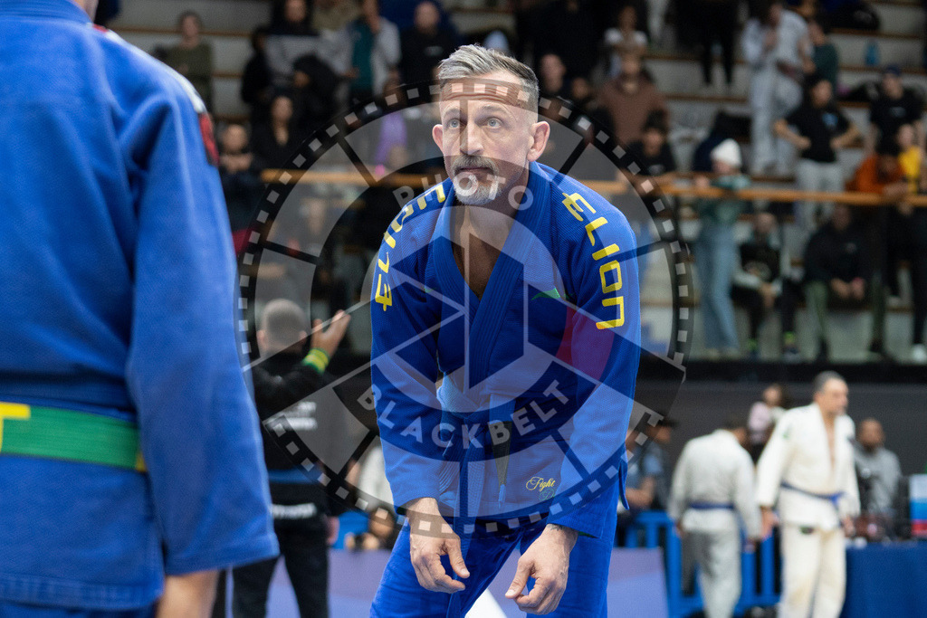 20240122PBB5326 | Fighters compete during the second day of the IBJJF European Championship in Paris, France, on January 22, 2024.