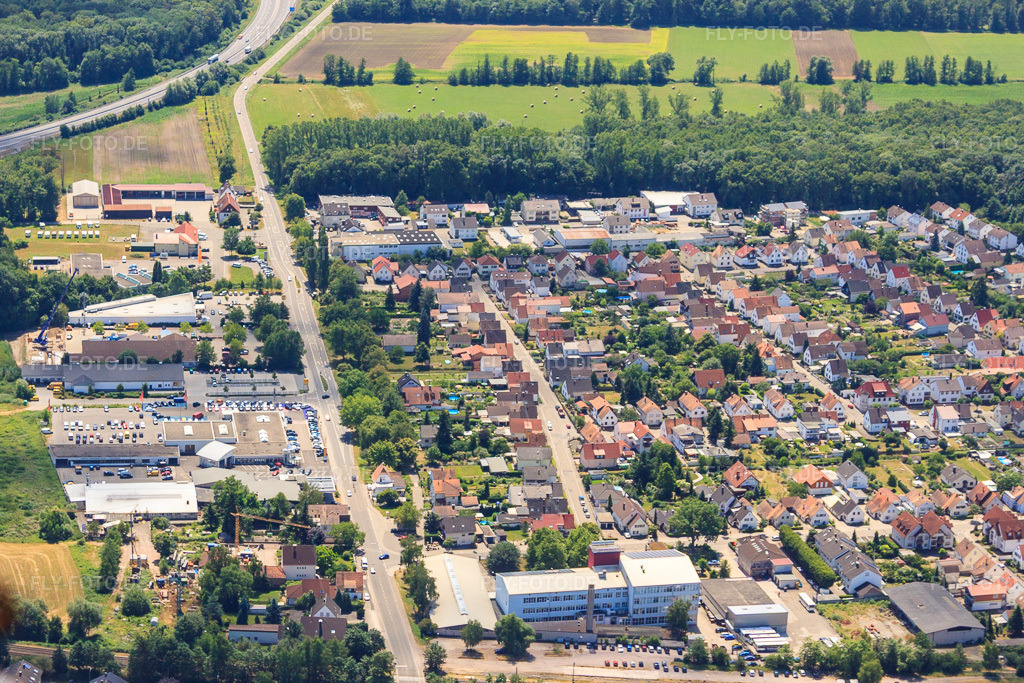 Luftbild: Siedlung von Norden in Kandel im Bundesland Rheinland-Pfalz in Deutschland. Foto: IMG_30228.jpg vom 05.07.2010 durch Werner Riehm/FLY-FOTO.de