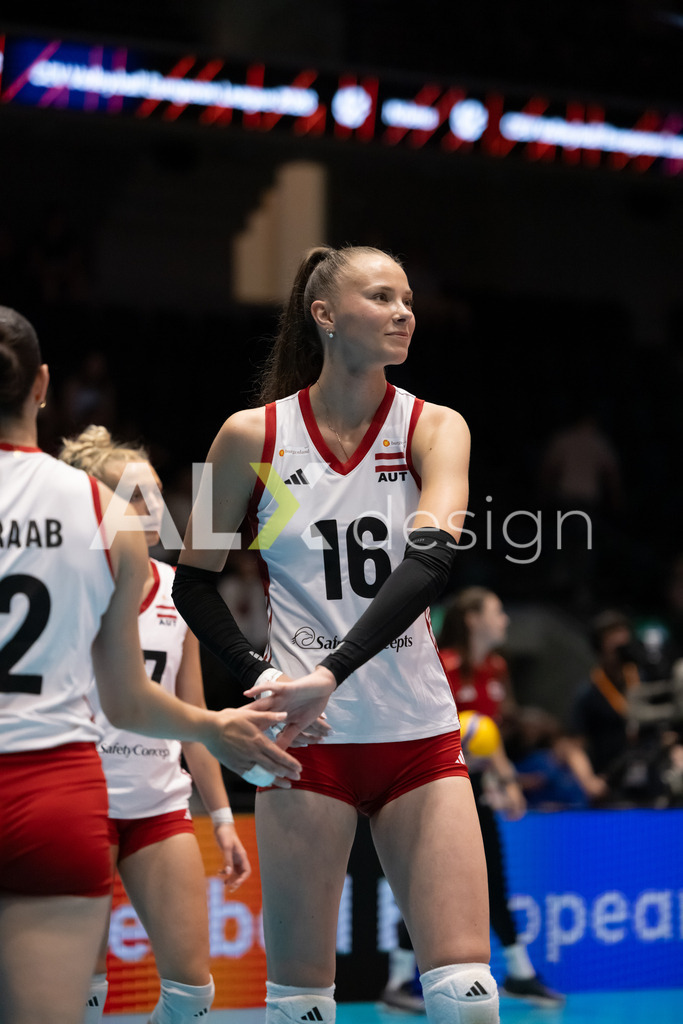 Austria v Switzerland - CEV European League Women | KRIENS, SWITZERLAND - JUNE 14: ANAMARIJA GALIC of Austria during the CEV European League match between Austria and Switzerland at Pilatus Arena on June 14, 2026 in Kriens, Switzerland. - Realisiert mit Pictrs.com