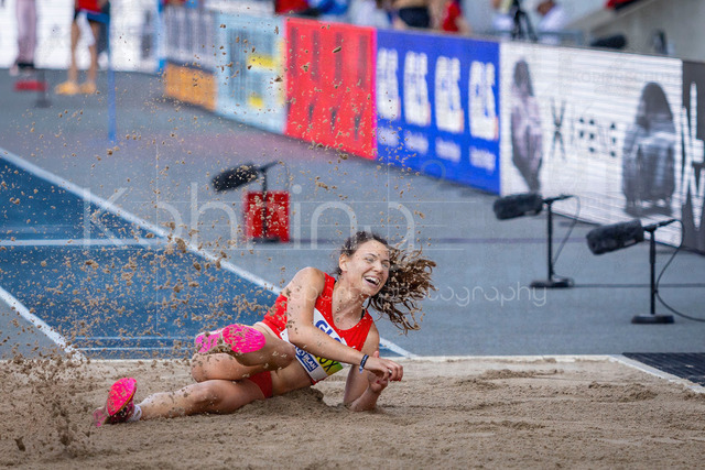 Deutsche Leichtathletik-Meisterschaften; Bochum-Wattenscheid, 25.07.2026 | Caroline Joyeux (LG Nord Berlin) beim Dreisprung; Deutsche Leichtathletik-Meisterschaften am 25.07.2026 im Lorheide-Stadion, Bochum-Wattenscheid (Nordrhein-Westfalen).