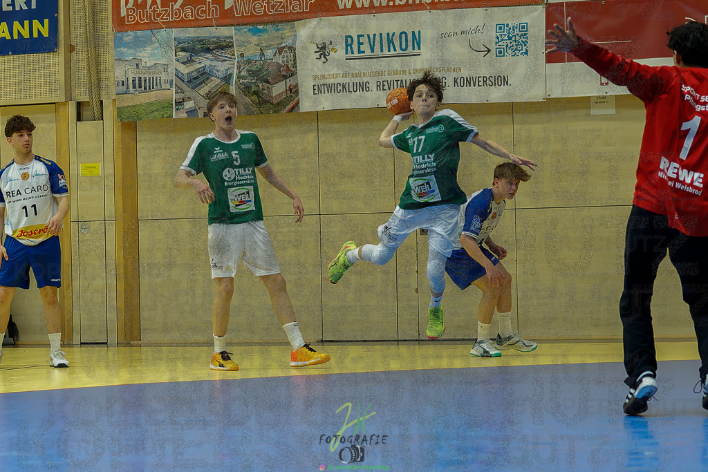 mJC-Regionalliga, Halbfinale Hessenmeisterschaft; HSG Dutenhofen/Münchholzhausen - TSV Pfungstadt | mJC-Regionalliga, Halbfinale Hessenmeisterschaft; HSG Dutenhofen/Münchholzhausen - TSV Pfungstadt am 15.03.2025 in Münchholzhausen (Sporthalle Münchholzhausen)Photo © 2025 - Jörg Heinrich - Realisiert mit Pictrs.com