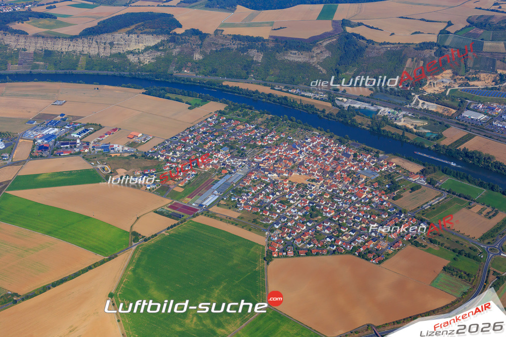 Luftbild von Karlburg Karlstadt - Luftaufnahme wurde 2016 von https://frankenair.de mittels Flugzeug (keine Drohne) erstellt - die Geschenkidee