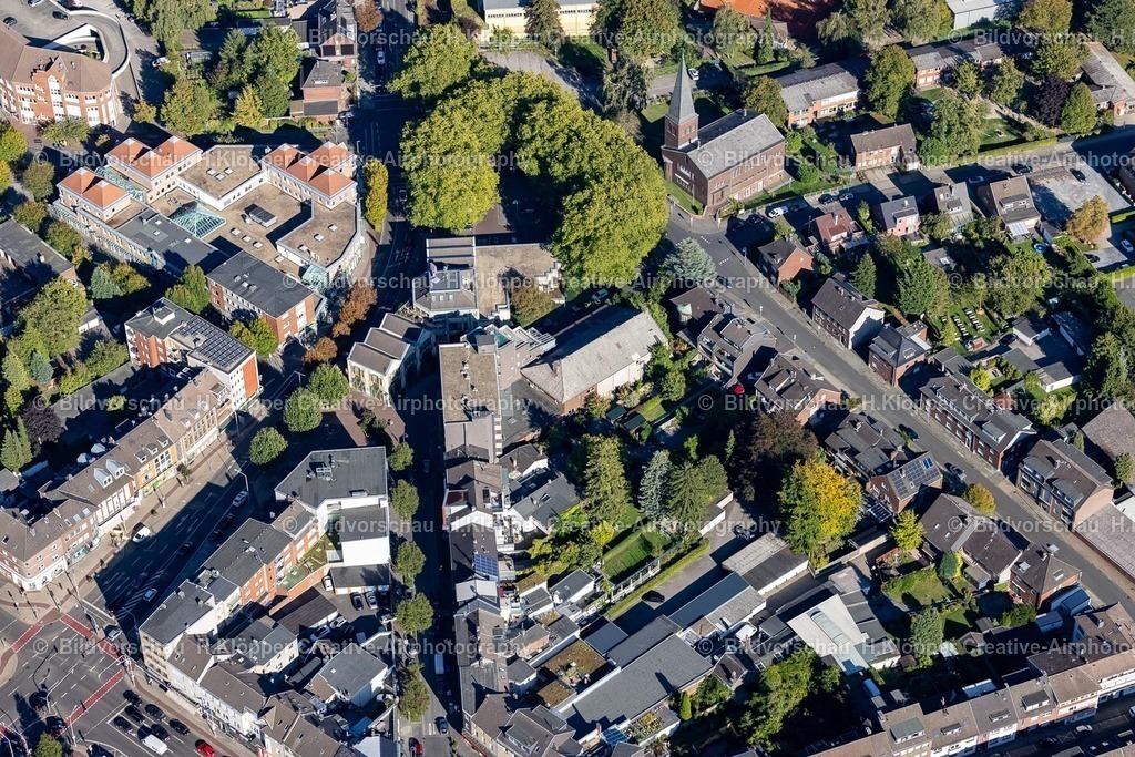 Lufbilder Alsdorf-5952 | Stadtansicht des Innenstadtbereiches an der Martin-Luther-Straße, Albrecht-Dürer-Straße in Alsdorf - Realisiert mit Pictrs.com