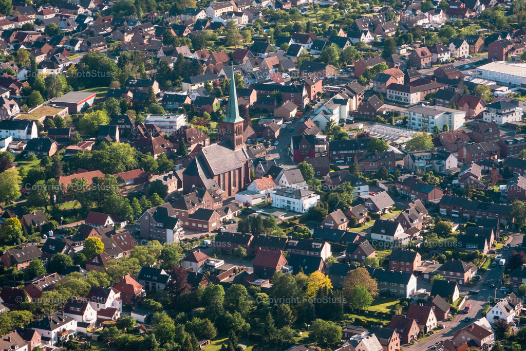 Luftbild Ortskern Bockum-Hövel | Luftbild vom Ortskern in Bockum-Hövel inklusive der dortigen Kirche - Realisiert mit Pictrs.com