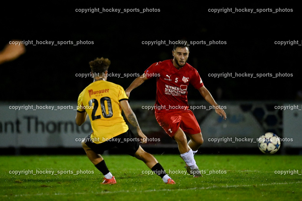FC KAC 1909 vs. FC Nussdorf Debant | #20 Mark Ceh FC Nussdorf Debant, #5 Patrick Trimi FC KAC, FC KAC 1909 vs. FC Nussdorf Debant, FC KAC 1909 vs. FC Nussdorf Debant am 19.09.2025 in Klagenfurt (Sportplatz KAC), Austria, (Photo by Bernd Stefan)