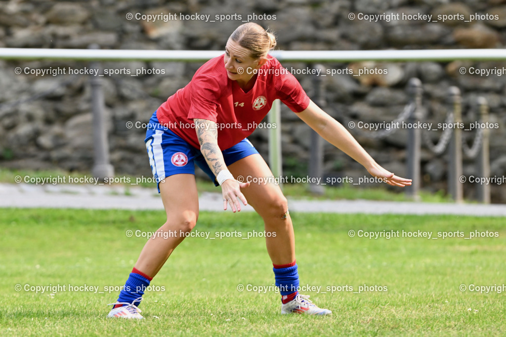 Carinthians Hornets vs. GAK 1902 Frauen | #14 Anna Maria Kaiser GAK, Jubel GAK, Carinthians Hornets vs. GAK 1902 Frauen, Carinthians Hornets vs. GAK 1902 Frauen am 01.09.2024 in Sachsenburg (Sportplatz Sachsenburg), Austria, (Photo by Bernd Stefan)