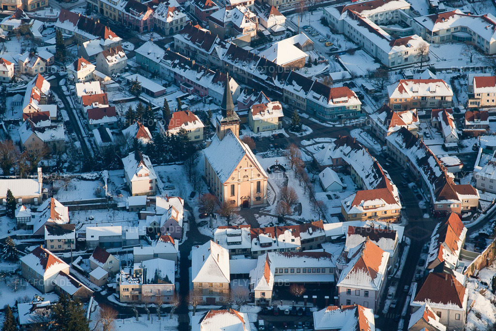 Luftbild: Ortsansicht in Lauterbourg im Bundesland Bas-Rhin in Frankreich. Foto: IMG_36700.jpg vom 05.01.2011 durch Werner Riehm/FLY-FOTO.de