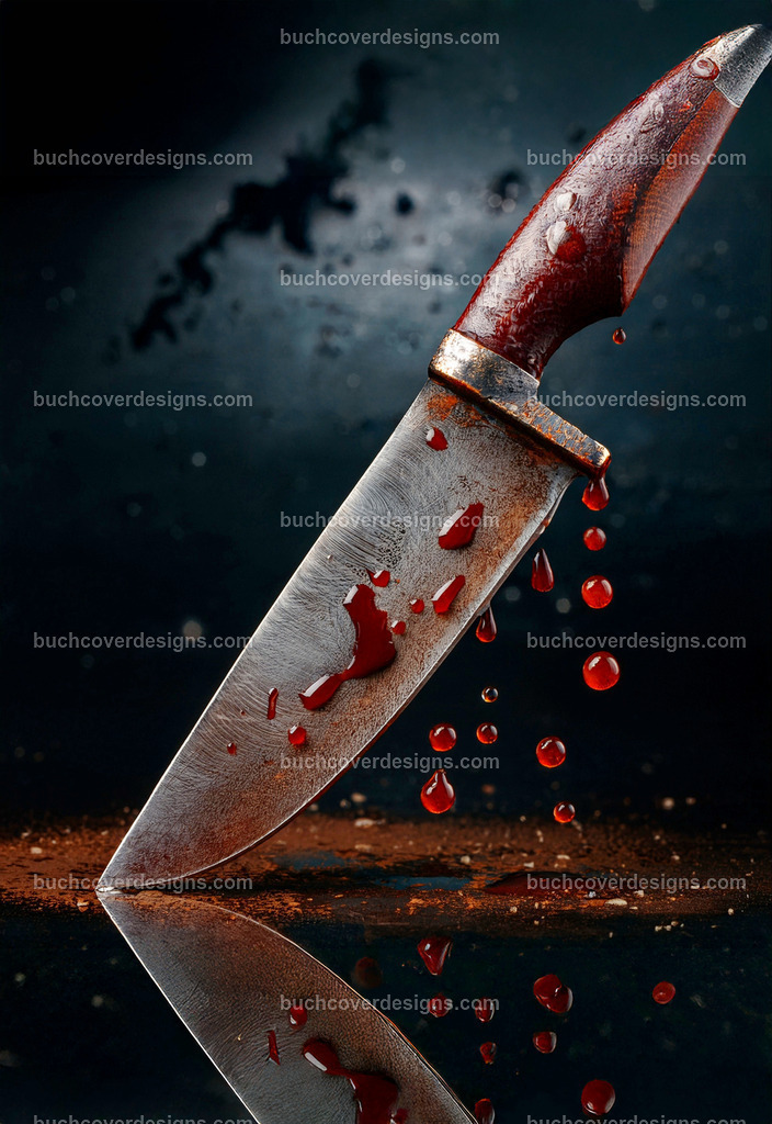 Messer mit blut | Entdecken Sie kreative Buch Cover Designs für Self-Publishing-Autoren und Verlage! Unsere maßgeschneiderten Designs ziehen Leser an und bringen Ihre Geschichten visuell zum Leben. Lassen Sie uns Ihr perfektes Cover gestalten!