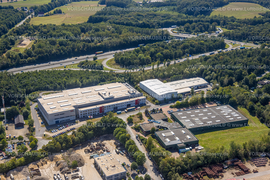 Sprockhoevel220808313 | Luftbild, Gewerbegebiet Eichenhofer Weg, WkW Automotive, Hermes Logistik, Mann + Hummel, Halloh, Sprockhövel, Ruhrgebiet, Nordrhein-Westfalen, Deutschland