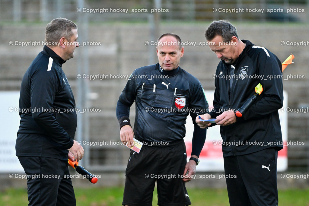 Liwodruck Carinthians Hornets vs. FK Austria Wien Frauen 19.11.2023 | Strauss Mario, Moser Michael, Leitgeb Martin, Referees,