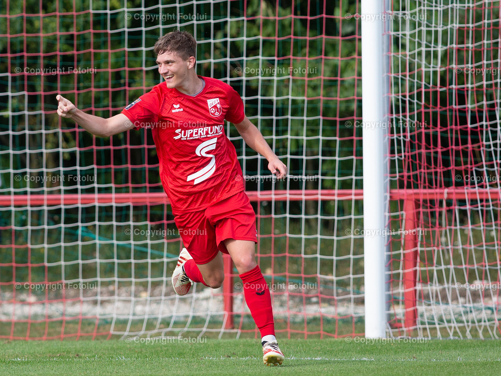 A_LUI_120822_13 | SPORT,FUSSBALL,LT1 OOE LIGA ASKOE OEDT-UNION PROCON DIETACH 12.08.2022 IM BILD:  TORSCHUETZE ZUM 2:0 MARTIN LINDAK (OEDT) FOTO:FOTOLUI