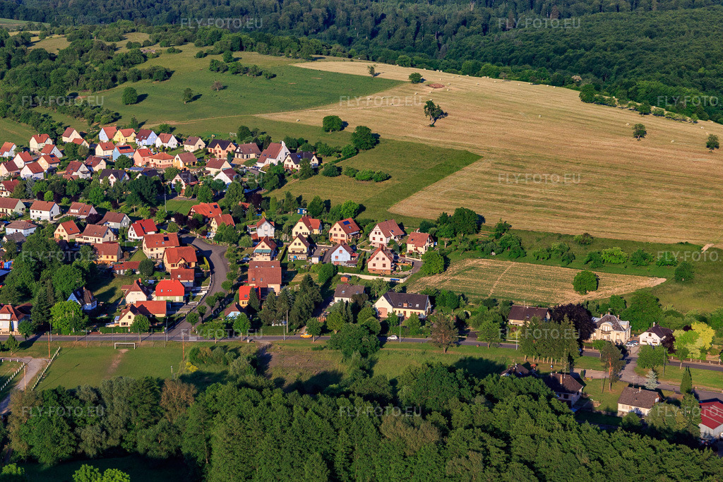 Vue aérienne: Rue de Droux à Lembach dans le département Bas Rhin, France.Photo: IMG_080252.jpg prise le 05/06/2015 par Werner Riehm/FLY-FOTO.euRésolution de l'original: 5472 x 3648 px
