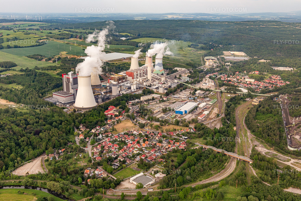 Aerial view: Turów brown coal power plant 