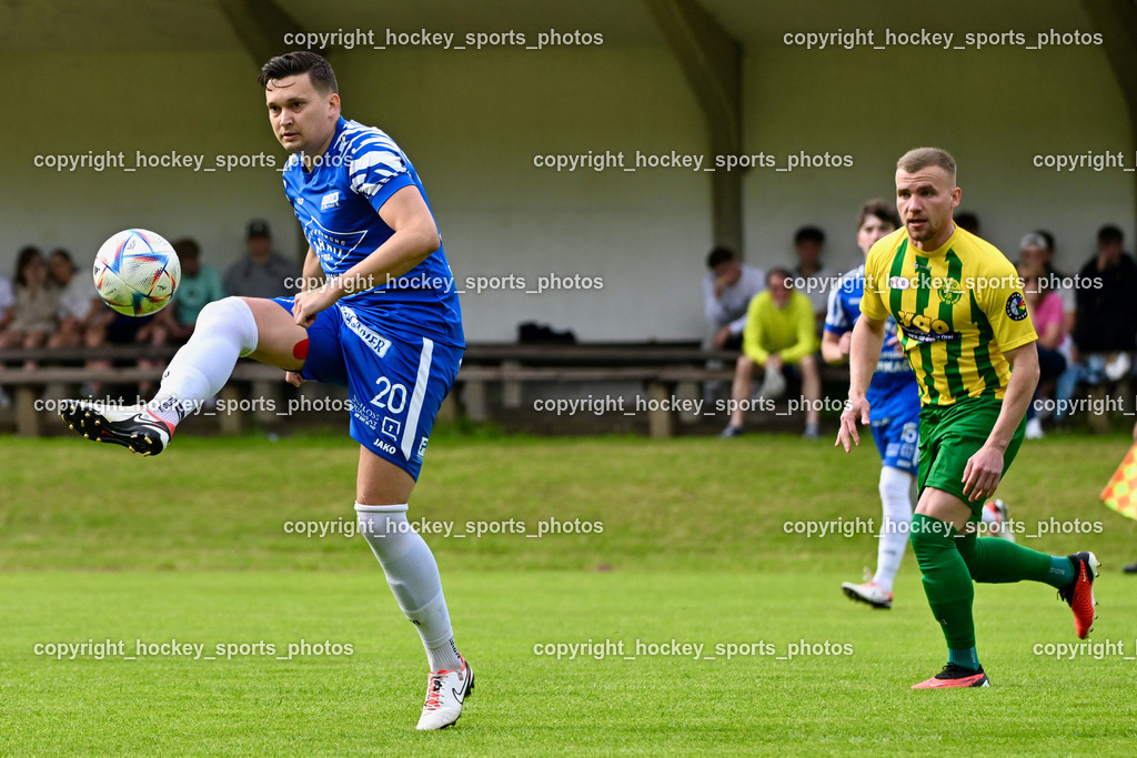 WSG Radenthein vs. St. Michael ob Bleiburg | #20 Zdravko Koletnik St. Michael ob Bleiburg, #98 Gaber Petric WSG Radenthein, WSG Radenthein vs. St. Michael ob Bleiburg, WSG Radenthein vs. St. Michael ob Bleiburg  am 15.06.2024 in Radenthein (Sportplatz Radenthein), Austria, (Photo by Bernd Stefan)