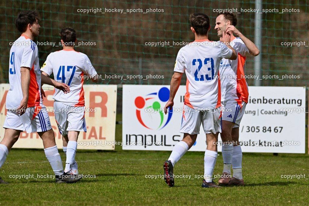 SV Rothenthurn vs. FC Dölsach | Jubel FC Dölsach, #47 Niklas Beer FC Dölsach, #23 Marcel Linder FC Dölsach, SV Rothenthurn vs. FC Dölsach, SV Rothenthurn vs. FC Dölsach am 04.04.2026 in Rothenthurn (Sportplatz Rothenthurn), Austria, (Photo by Bernd Stefan)