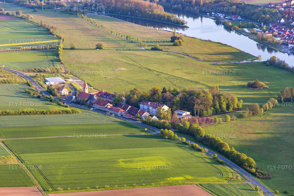 Luftbild: Antonia-Werr-Zentrum im Kloster St. Ludwig in Wipfeld im Bundesland Bayern in Deutschland. Foto: IMG_087853.jpg vom 05.05.2016 durch Werner Riehm/FLY-FOTO.de
