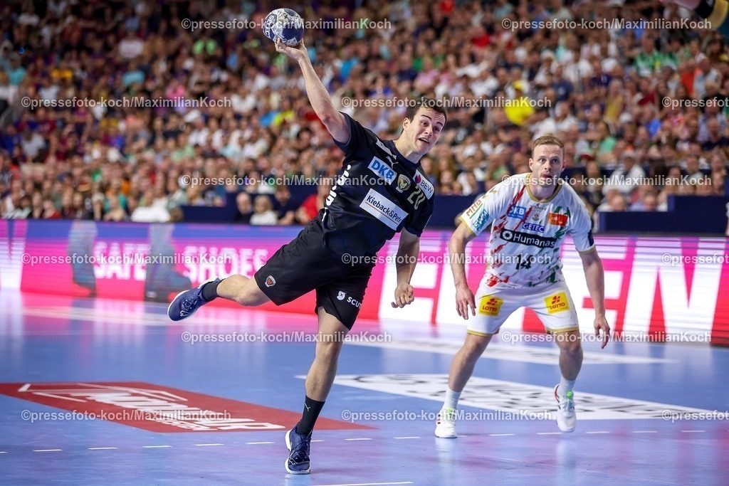 KoeEHF15062502073 | 15.06.2025, Handball, Finale TruckScout24 EHF FINAL4, LANXESS arena Köln, Füchse Berlin - SC Magdeburg: Tim Freihöfer (Fuechse Berlin #20) 