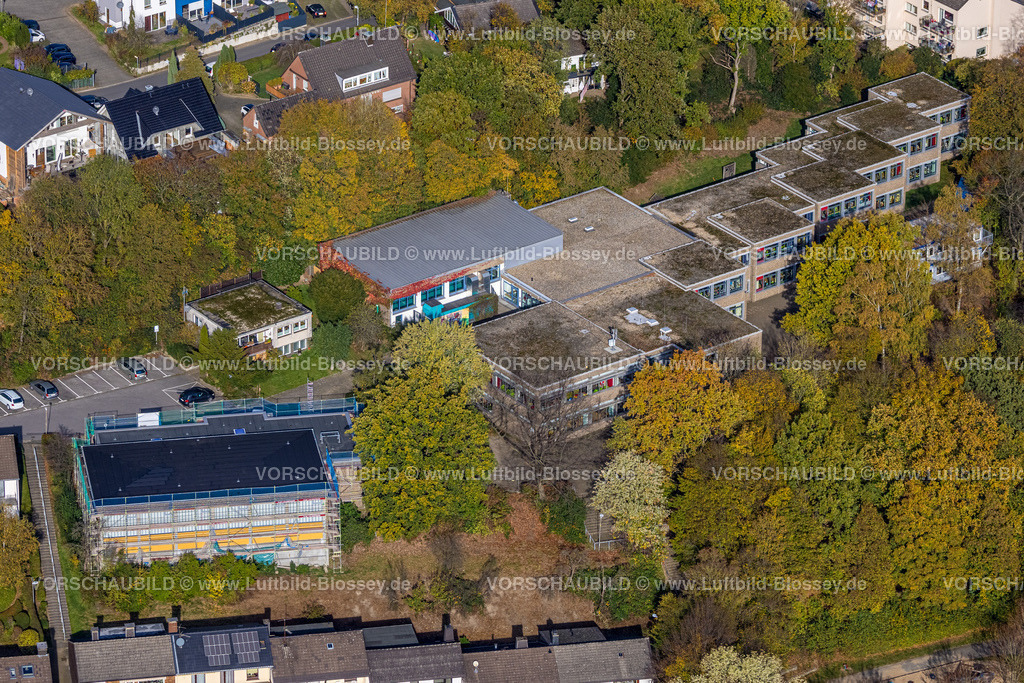Herdecke221016851 | Luftbild, Grundschule Schraberg, Baustelle Sanierung Turnhalle, Ostende, Herdecke, Ruhrgebiet, Nordrhein-Westfalen, Deutschland