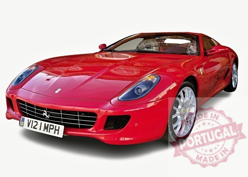 Red Ferrari 599 GTB Fiorano showcasing elegance and power on a white background | Sleek red Ferrari 599 GTB Fiorano exudes luxury and performance against a clean white backdrop - Realisiert mit Pictrs.com