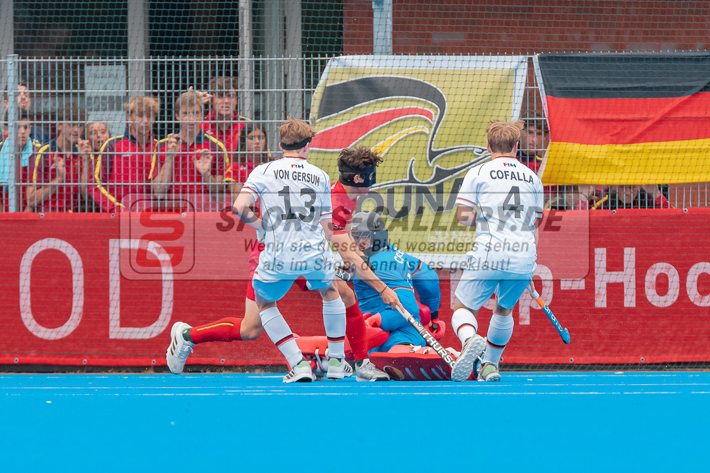 HK_20230716_102850 | Euro Hockey MU18 Boys Finale Belgium vs Germany Championship Girls &amp; Boys am 16.7.2023 CHTC , Krefeld ,