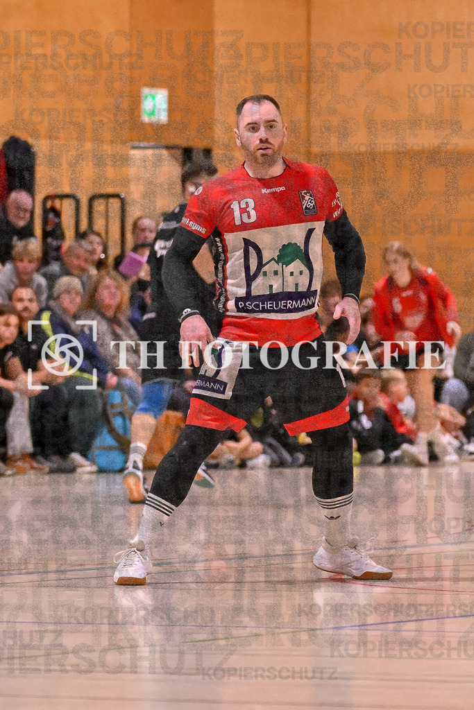 GER, SG Maulburg/Steinen - HSG Dreiland, Handball, Landesliga Suedbaden, 4. Spieltag, Saison 2024/2025, 12.10.2024 | Andre Leuchtmann (SG Maulburg/Steinen, #13)GER, SG Maulburg/Steinen - HSG Dreiland, Handball, Landesliga Suedbaden, 4. Spieltag, Saison 2024/2025, 12.10.2024Foto: TH Fotografie/Thomas Hess