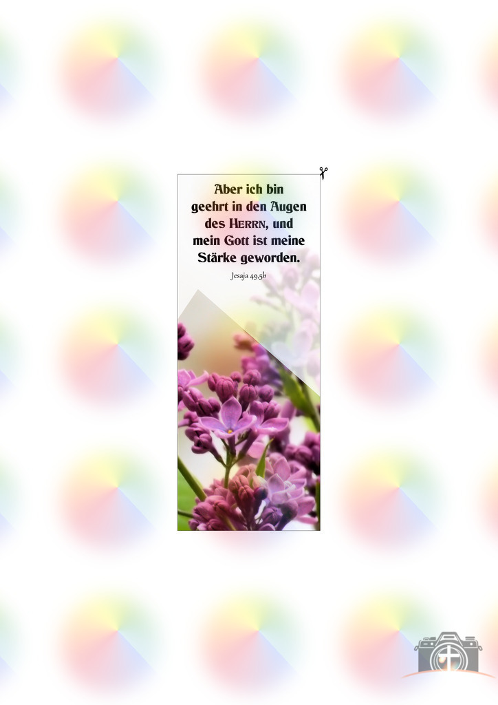 Lesezeichen S-Flieder-0001 mit Bibelvers DIN A4 | Entdecken Sie eine vielfältige Auswahl individueller Fotos zum Kauf auf picturalux.de. Finden Sie hochwertige Bilder für Ihre Projekte, die Ihre Botschaft perfekt unterstreichen. Stöbern Sie jetzt und verleihen Sie Ihren Inhalten das gewisse Etwas! - Realisiert mit Pictrs.com