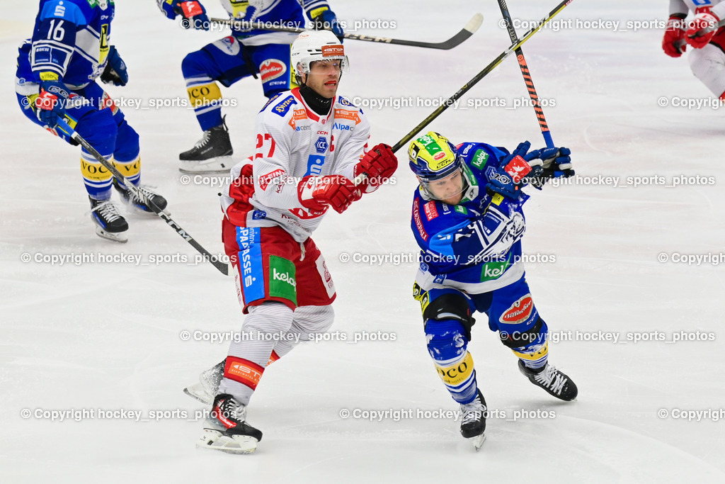 EC IDM WÄRMEPUMPEN VSV vs. EC KAC | #27 Hundertpfund Thomas EC KAC, #72 HUGHES John EC VSV, EC IDM WÄRMEPUMPEN VSV vs. EC KAC, EC IDM WÄRMEPUMPEN VSV vs. EC KAC am 02.02.2025 in Villach (Stadthalle Villach), Austria, (Photo by Bernd Stefan)