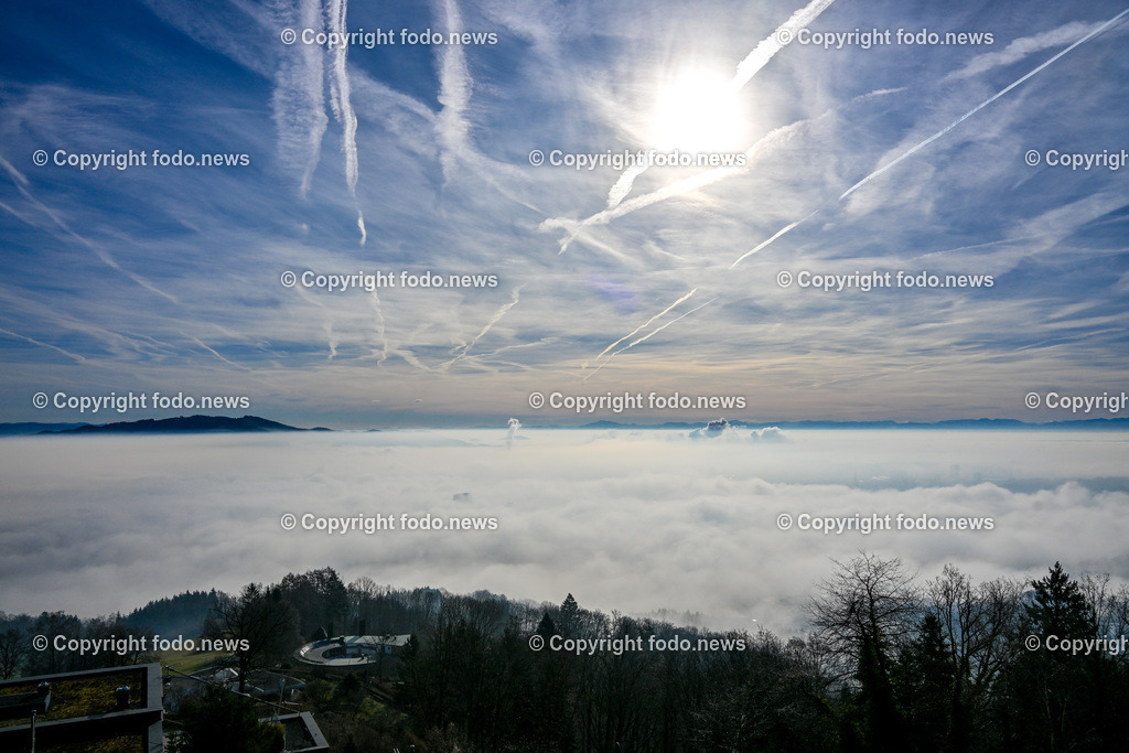 Poestlingberg_ Blick auf Linz im Nebel_ 26.02.2024-6 | 26.02.2024, Poestlingberg, AUT, Poestlingberg Blick auf Linz, im Bild Poestlingberg, Berg, Nebel, Sonne, Himmel, Ausflugsziel, Blick auf Linz, Aussicht