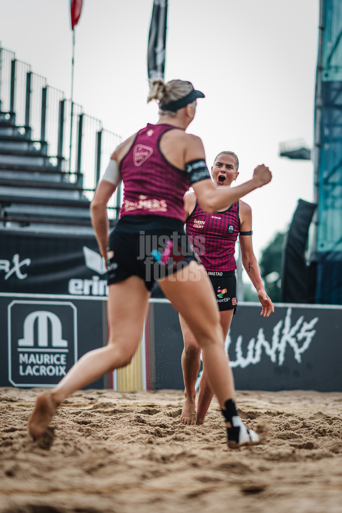Beachvolleyball | Frauen | Queen and King of the Court | Hamburg | 31.05.2024 | Emilie Olimstad (rechts, FIN) und Sunniva Helland Hansen (links, FIN)