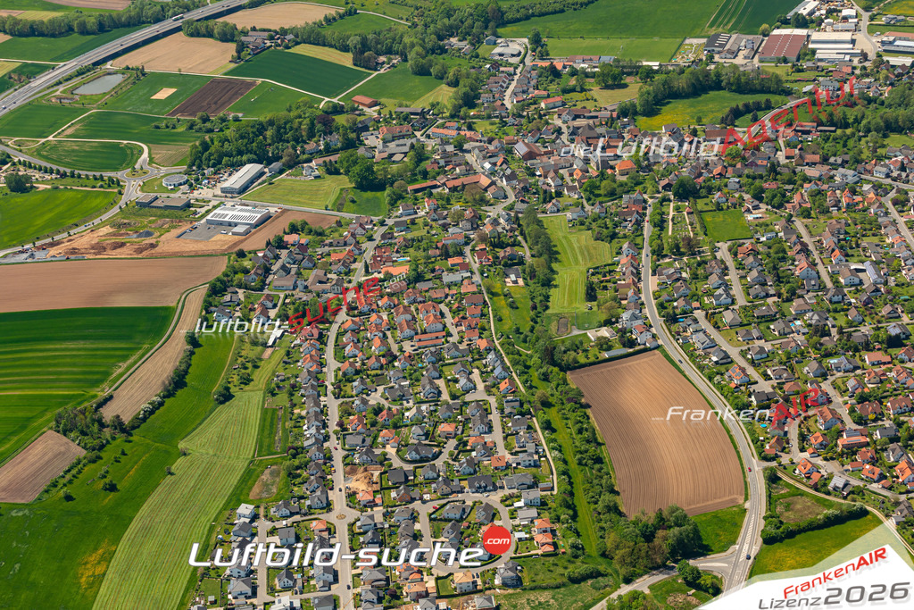 Die Luftaufnahme Unterlauter - Lautertal wurde 2022 vom Flugzeug aus (keine Drohne) erstellt. Hohe Auflösung -für große Poster und Wandbilder geeignet - Garantiert!