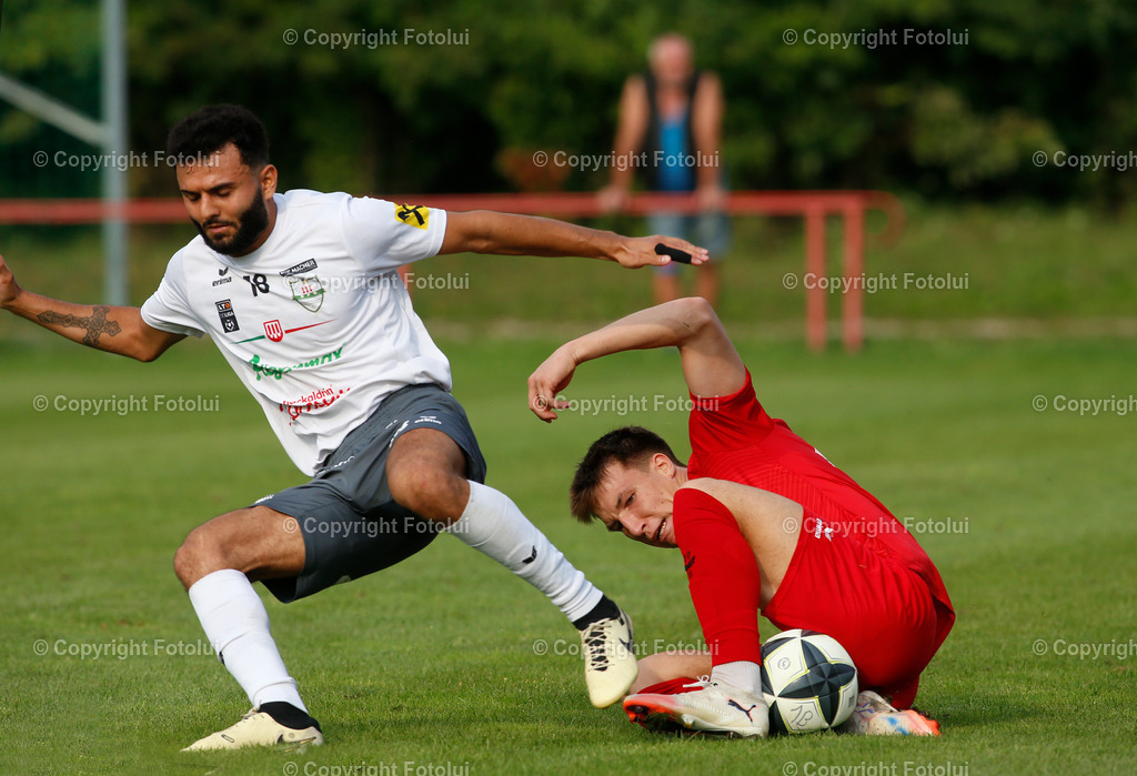 A_LUI_16082025_15 | SPORT,FUSSBALL,LT1 OOE LIGA ASKOE OEDT 1B-SPG ALGENMAX PREGARTEN 16.08.2025 IM BILD .MARKO KRACUN (OEDT 1B) UND MARKO TAWDROUS (PREGARTEN) FOTO :FOTOLUI