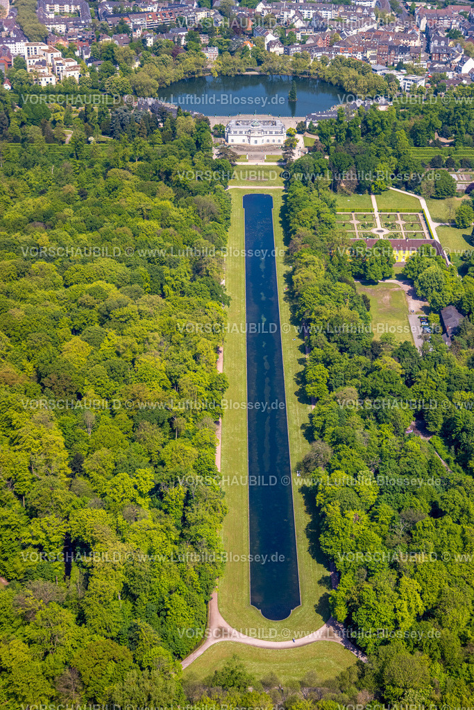 Duesseldorf240501501 | Luftbild, Schloss Benrath und Schlosspark und Schlossweiher, Spiegelweiher, Benrath, Düsseldorf, Rheinland, Nordrhein-Westfalen, Deutschland