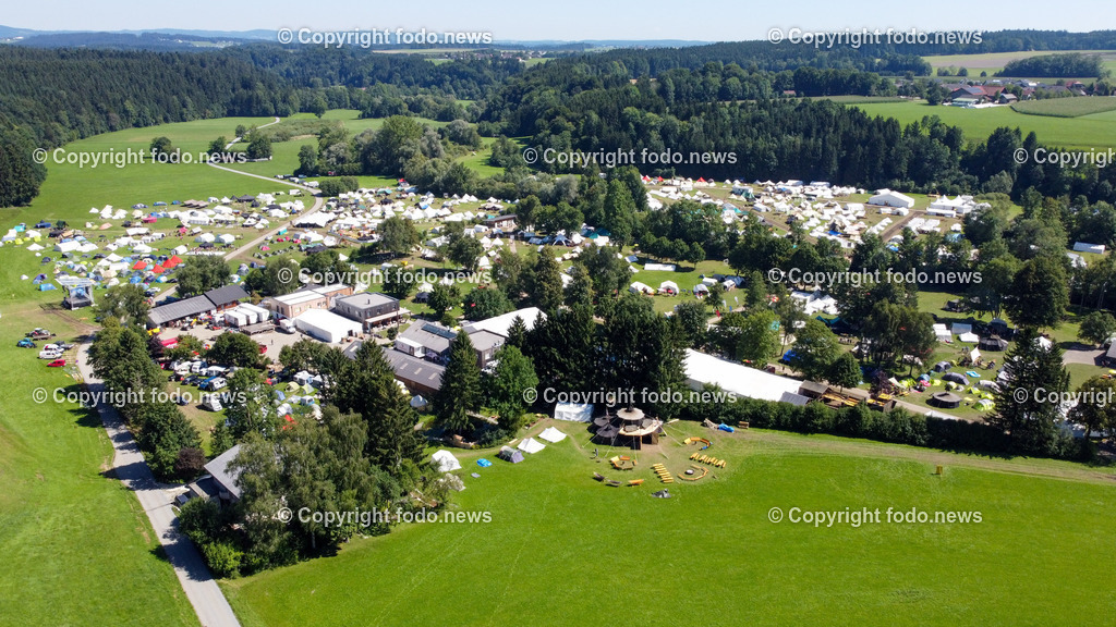 Scout Camp Austria_ 11.08.2023-55 | 11.08.2023, Berg am Attersee, AUT, Scout Camp Austria 2023, im Bild Scout Camp, Zeltstadt aus der Luft (Drohne)