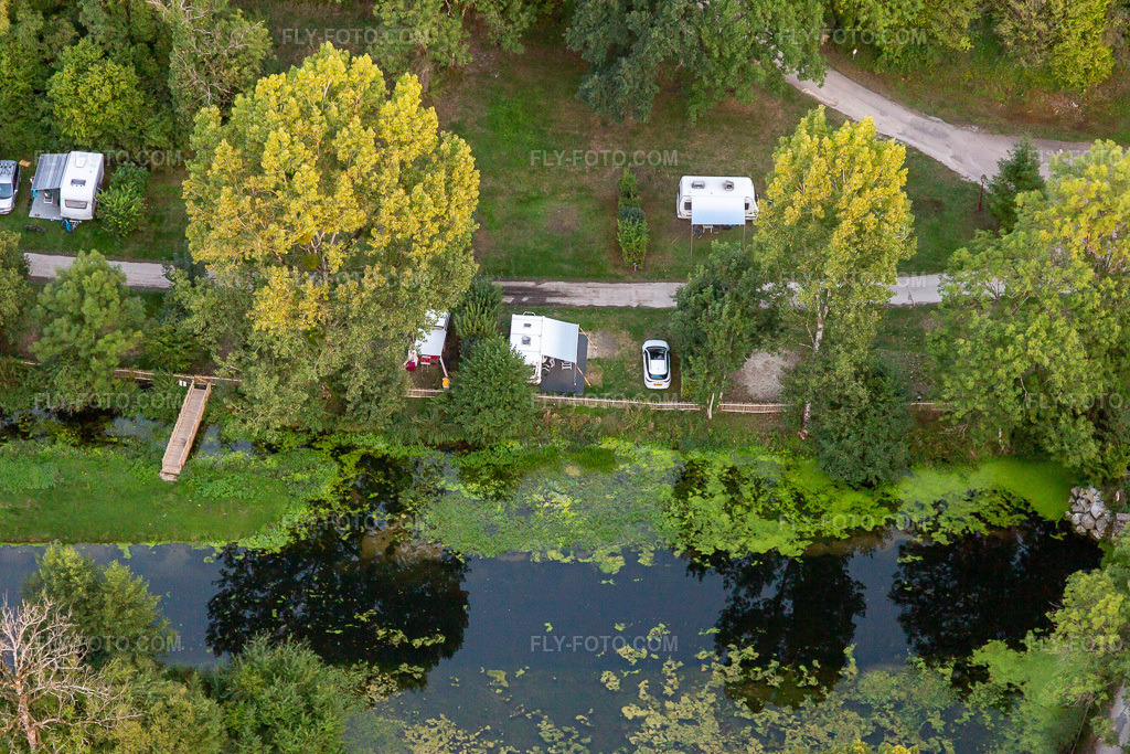 Aerial view: Camping SAS Forge de Sainte Marie in Thonnance-les-Moulins in the state Haute Marne, France.Photo: IMG_134343.jpg taken on 09/03/2022 by Werner Riehm/FLY-FOTO.comResolution of the original: 5472 x 3648 pxWWW.LAFORGEDESAINTEMARIE.COM
