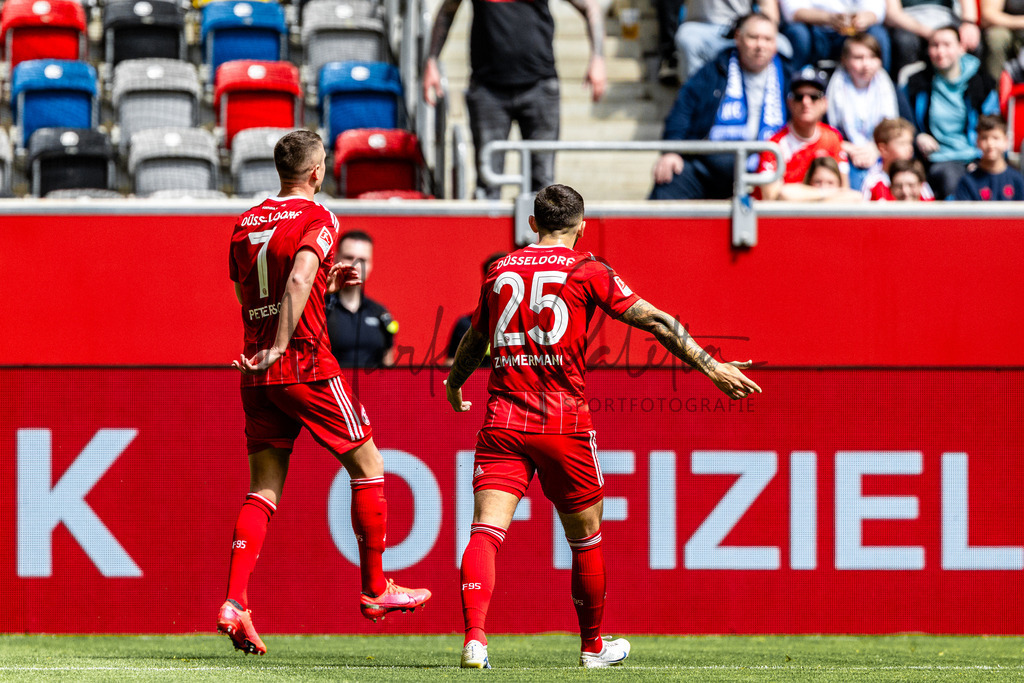 Fortuna Düsseldorf vs. Karlsruher SC | Düsseldorf, 30.04.2023: 2. Bundesliga, 30. Spieltag, Fortuna Düsseldorf gegen Karlsruher SC in der Merkur Arena in Düsseldorf. Foto: sportfotografie.ms | Markus Paletta - Realisiert mit Pictrs.com