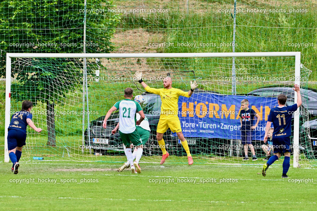 ATUS Velden vs. VST Völkermarkt | Tor VST Völkermarkt, #24 Gerfried Einspieler ATUS Velden, #21 Oliver Kuester VST Völkermarkt, #31 Alexander Kofler ATUS Velden, #11 Marco Raunegger ATUS Velden, #10 Mario Michael Kuester VST Völkermarkt, ATUS Velden vs. VST Völkermarkt, ATUS Velden vs. VST Völkermarkt am 30.05.2024 in St. Egyden (Sportpark St. Egyden), Austria, (Photo by Bernd Stefan)