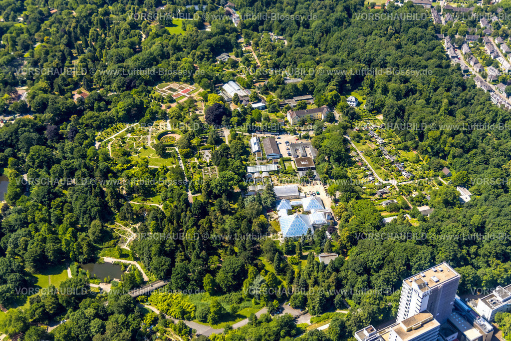 Essen230703281 | Luftbild, Grugapark, Rundweg Pflanzen der Welt, Speerwerferin im Kreisgarten, Rüttenscheid, Essen, Ruhrgebiet, Nordrhein-Westfalen, Deutschland