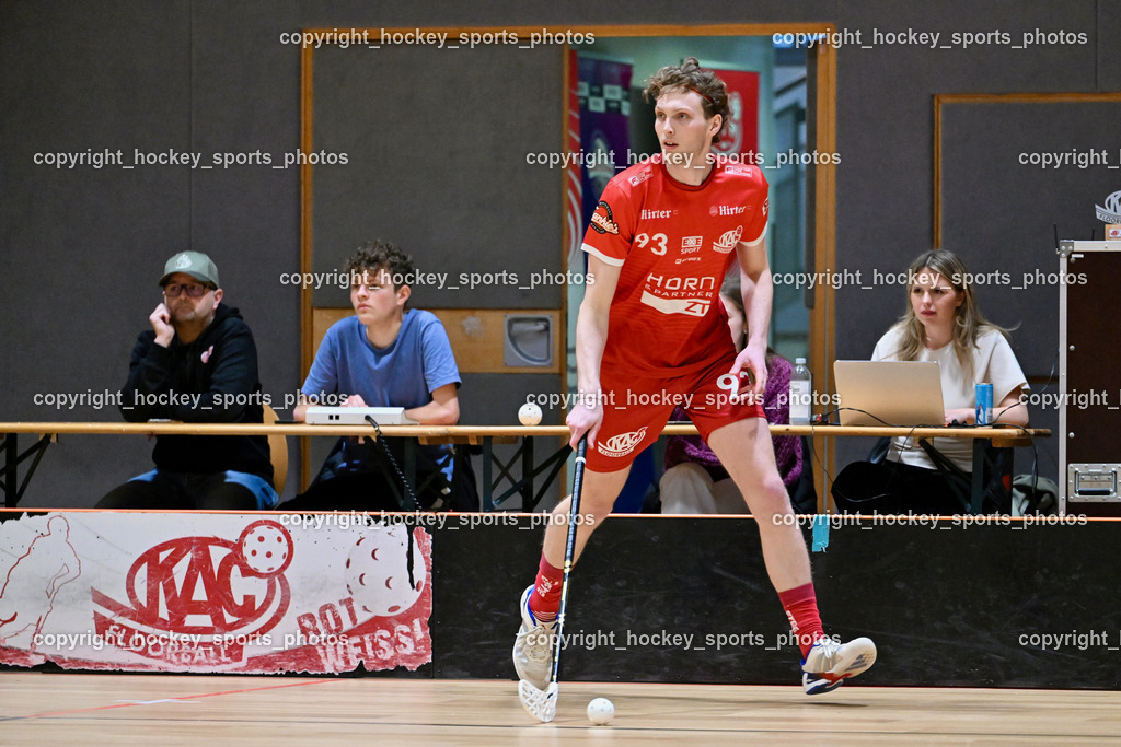 KAC Floorball vs. VSV Unihockey | #93 Marcel Gappmayer KAC Floorball, KAC Floorball vs. VSV Unihockey, KAC Floorball vs. VSV Unihockey am 21.03.2026 in Klagenfurt (Ballspielhalle Waidmannsdorf), Austria, (Photo by Bernd Stefan)