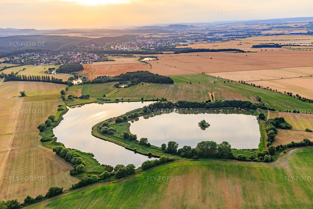 Luftbild: Crumbacher Teiche in Friedrichroda im Bundesland Thüringen in Deutschland. Foto: IMG_116119.jpg vom 10.07.2019 durch Werner Riehm/FLY-FOTO.de