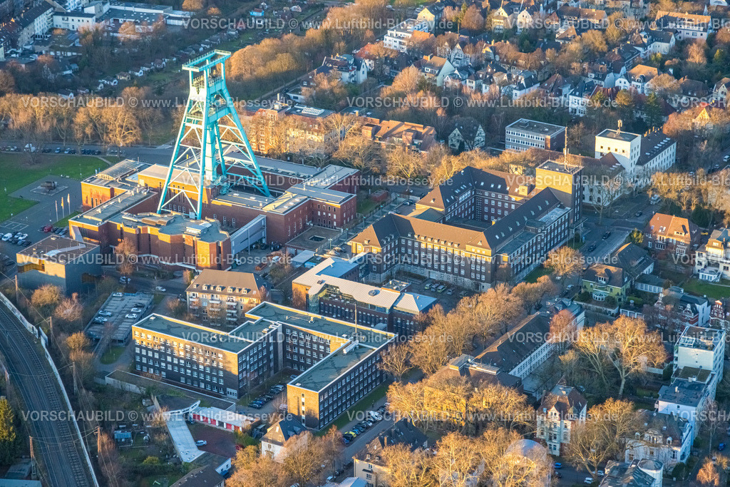 Bochum251204866 | Luftbild, sanierter Förderturm am Bergbaumuseum, Grumme, Bochum, Ruhrgebiet, Nordrhein-Westfalen, Deutschland
