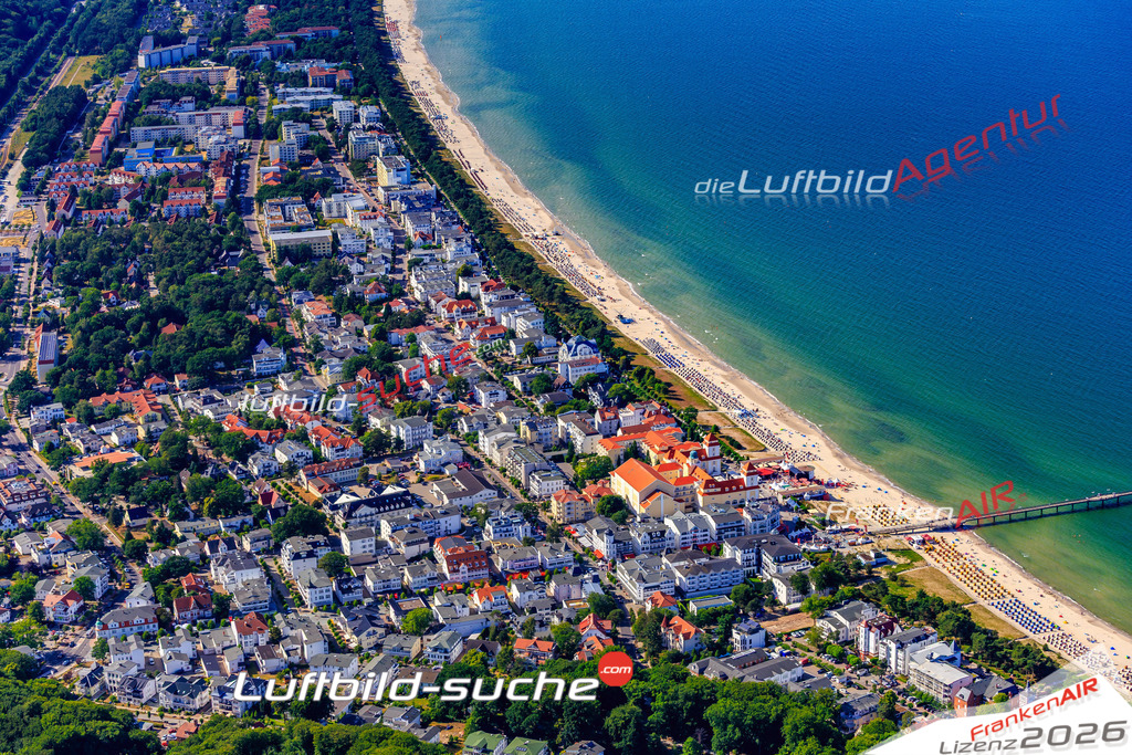 Die Luftbildaufnahme Ostseebad - Binz wurde 2018 mittels Flugzeug (keine Drohne) erstellt. Perfekte Schärfe und Druck- Auflösung- Garantiert!